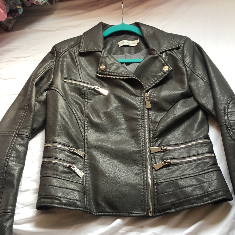 Faux Leather Moto Jacket